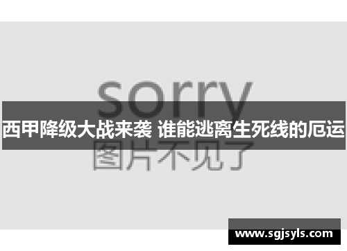 西甲降级大战来袭 谁能逃离生死线的厄运